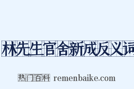 林先生官舍新成反义词是什么意思的图片